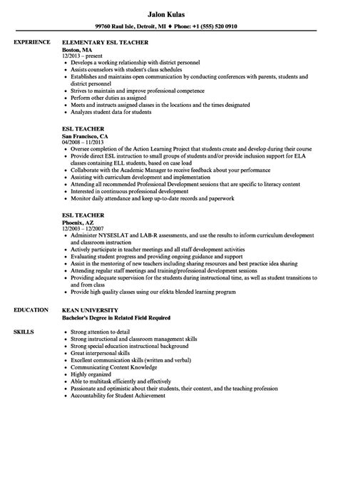 Sample Resume For English Teachers Williamson Ga Us