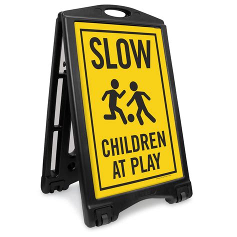 Children At Play Sidewalk Sign