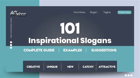 101+ Unique Inspirational Slogans & Tagline Samples - Tiplance