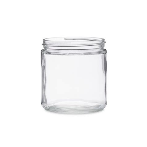 16 Oz Clear Glass Straight Sided Squat Jar Sample Berlin