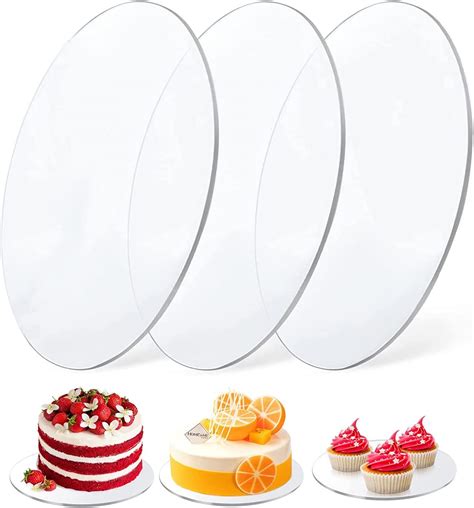 Lwaix Cake Board Cm Rund Kuchenplatte Stk Cake Boards Acryl Nicht