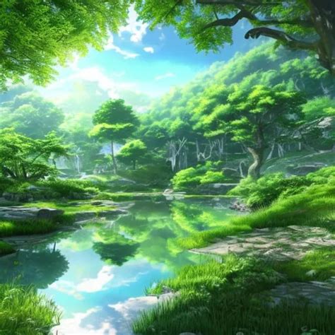 Green Nature Wallpaper Anime