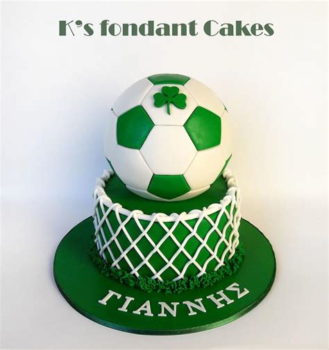 Soccer Themed Cake Decorated Cake By K S Fondant Cakes Cakesdecor