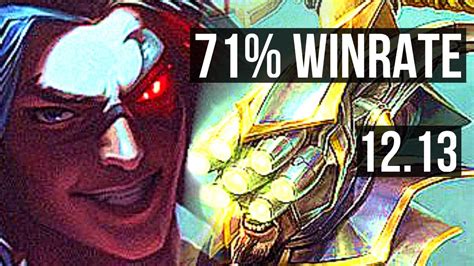 Kayn Vs Yi Jng 71 Winrate 7213 Euw Master 1213 Youtube