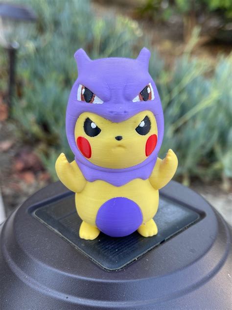 Gen 1 Pikachu Cosplaying Mewtwo By Scrazyone 3d Printed Ready To Paint