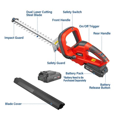 Topex 20v Cordless Blower And Hedge Trimmer Combo Kit W Battery Topto