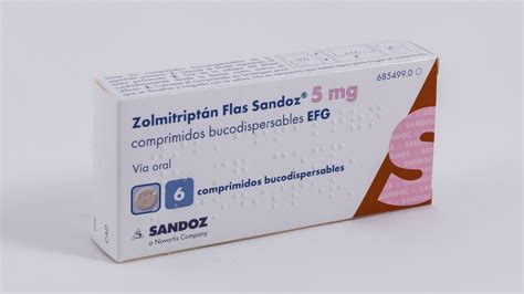 Zolmitriptan Flas Sandoz Efg 5 Mg 6 Comprimidos Bucodispersables