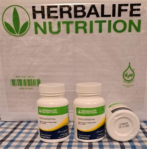 Herbalifeline With Omega 3 Fatty Acids EPA DHA 60 Softgels US