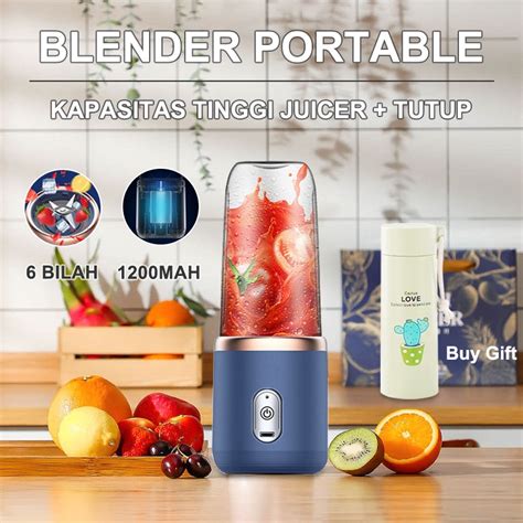 Jual Blender Juicer Portable Kecepatan 22000rpm Blender Mini 6 Mata