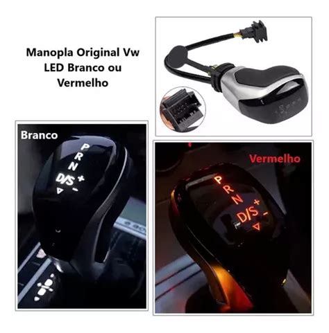 Manopla Câmbio Dsg Tiptronic Polo Virtus Nivus Jetta Led Vw