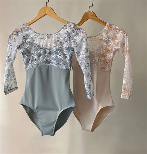 Elegante Collant Manga Longa Para Mulheres Roupas De Ballet Dancing