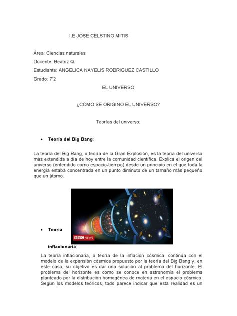 Teoria De La Creacion Pdf Universo Big Bang