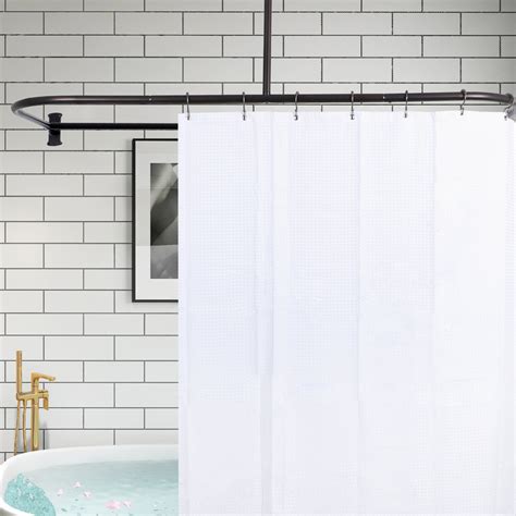 Oval Shower Curtain Rod Ceiling Mount Shelly Lighting