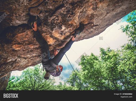 Athletic Man Climbs Image Photo Free Trial Bigstock