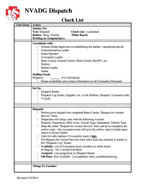 Fillable Online NVADG Dispatch Fax Email Print PdfFiller