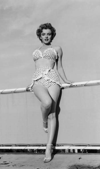 Peep Marilyn Monroe S Most Iconic Swimsuit Moments Polka Dot Bikini