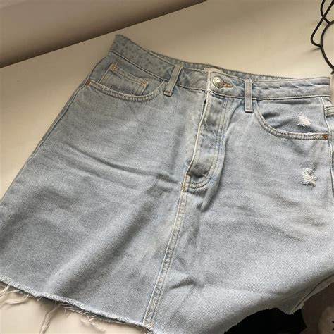 River Island Blue Denim Mini Skirt • Free Uk Depop