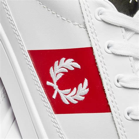 Fred Perry Deuce Leather Sneaker White Black Red END AU