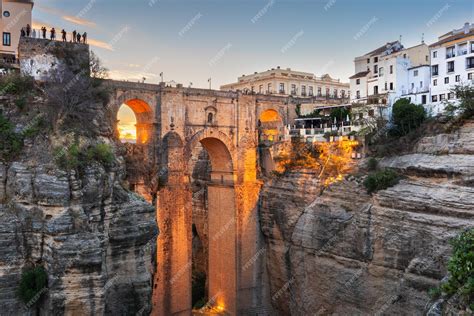 Premium Photo | Ronda spain at puente nuevo bridge