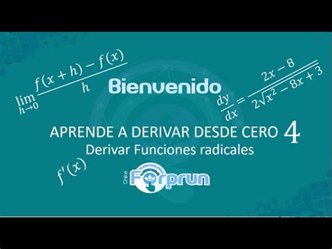 DERIVAR FUNCIONES RADICALES EN 2 PASOS Tutorial 4 Aprende A Derivar