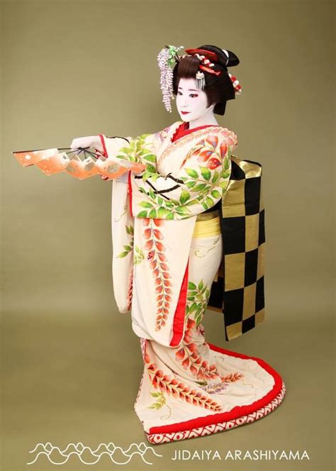 A Woman Dressed As A Kabuki Dancer At A Kimono Photography Experience