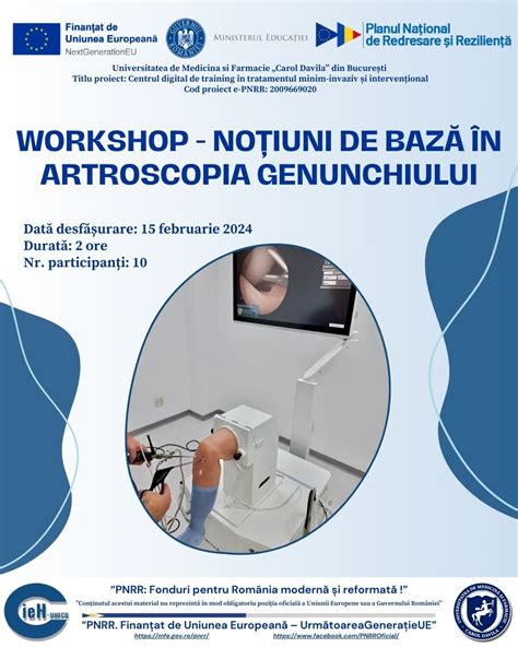 Nscrieri Workshop O Iuni De Baz N Artroscopia Genunchiului Cieh