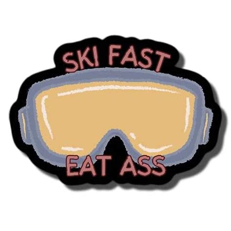 Amazon Ski Fast Eat Ass Skiing Sticker Adult Naughty Funny