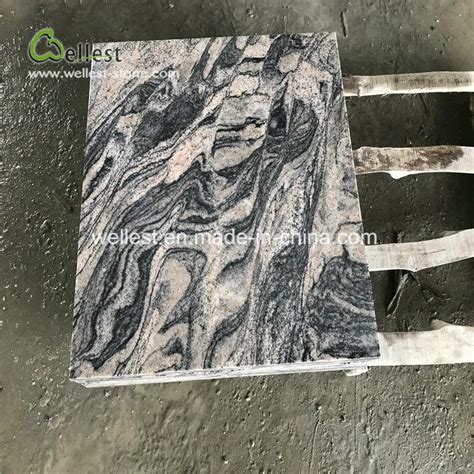 Polished Finish Juparana Grey Granite Tile For Floor And Wall