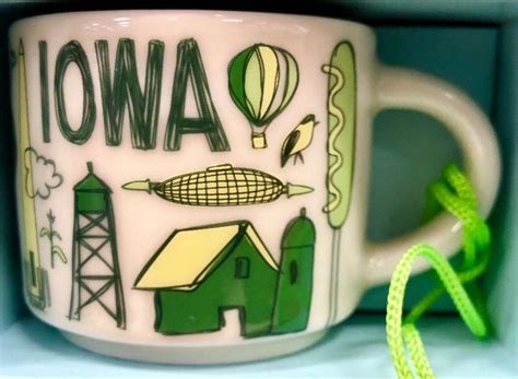 Been There Ornament Iowa Starbucks Mugs