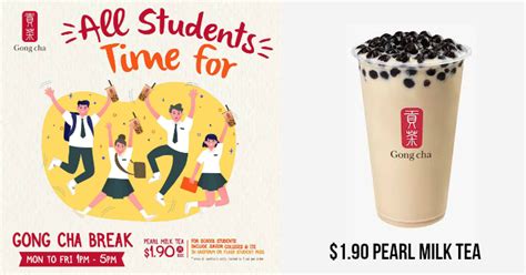 Students Enjoy 190 Pearl Milk Tea At Gong Cha From 1 5pm On