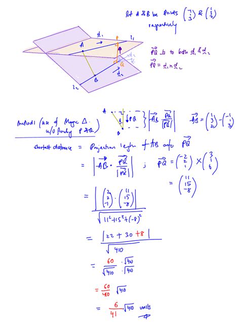 Shortest Distance Between Skew Lines Tim Gan Math