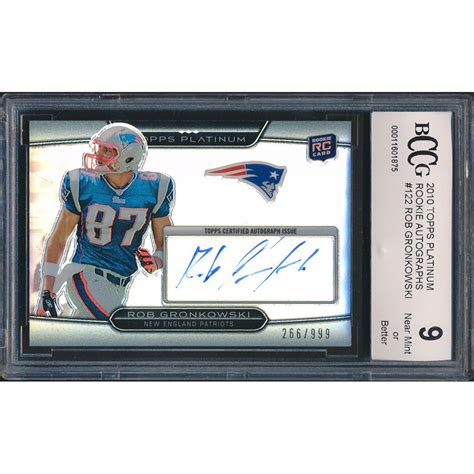 Rob Gronkowski Topps Platinum Rookie Autographs Bccg