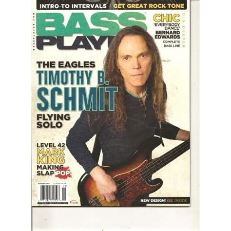 Bass Player Magazine (The Eagles Timothy B Schmit flying solo, August ...