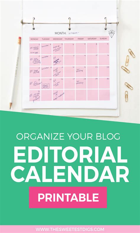 How to Create an Editorial Calendar for Your Blog [FREE printable ...