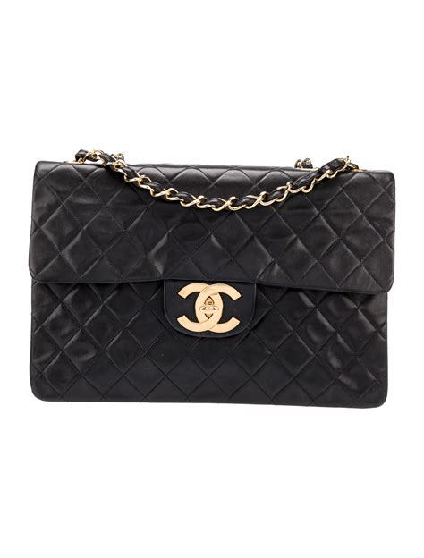 Chanel Classic Jumbo XL Maxi Flap Bag Black Shoulder Bags Handbags