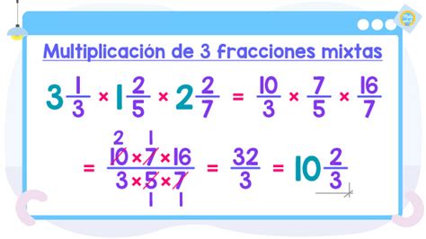 Multiplicaci N De Fracciones Mixtas Matem Vil