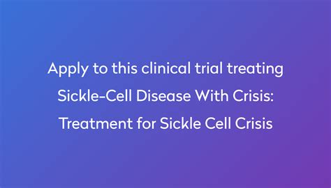 Treatment For Sickle Cell Crisis Clinical Trial 2023 Power