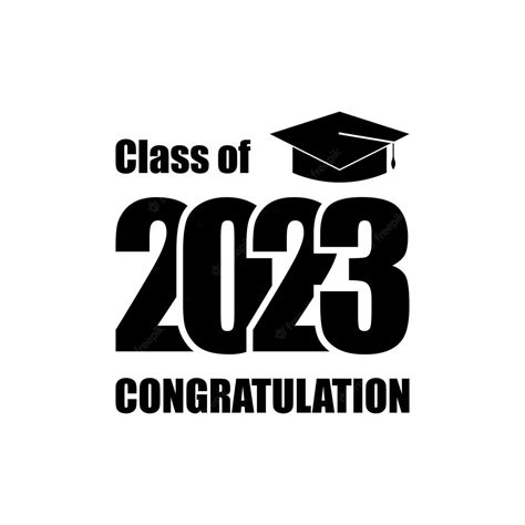 Premium Vector Class Of 2023 Graduation Text Design For Cards