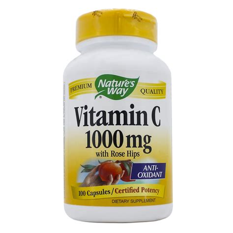 Buy Vitamin C 1000mg With Rose Hips 100 Capsules Supplement Online