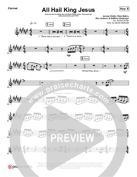 All Hail King Jesus Live Sheet Music PDF Bethel Music Bethany