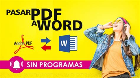 Como Convertir Archivos De Pdf A Word Word A Pdf Sin Programas