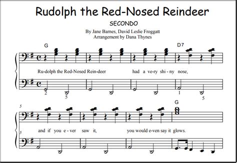 Rudolph the Rednosed Reindeer: Piano Sheet Music for Solo & Duet!