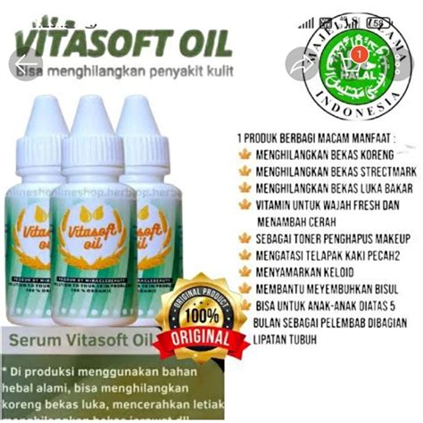 Jual Vitasoft Oil Original Ampuh Untuk Koreng Keloid Strekmark Mata