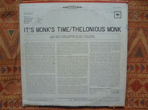 THELONIOUS MONK It S Monk S Time LP US Columbia CS 8984 VG EBay