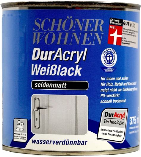 L Sch Ner Wohnen Duracryl Wei Lack Sm Weisslack Lack Weiss