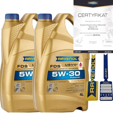 RAVENOL FDS 5W30 8L A5/B5 FORD WSS-M2C913-D RN0700 + ZAWIESZKA 1111139 ...