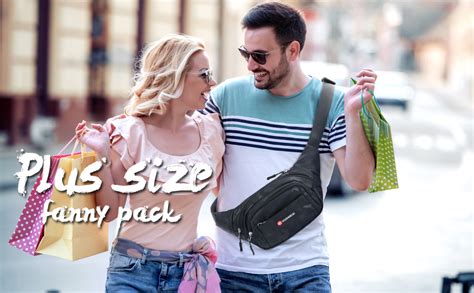 Plus Size Fanny Pack For Men Women Crossbody Waist Bag