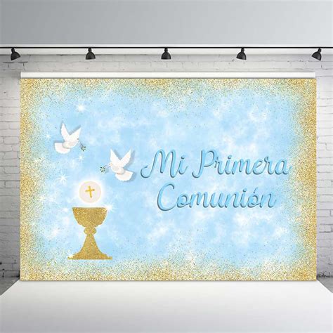 Buy Mehofond X Ft Boy Baptism Backdrop Mi Primera Comunion Christening