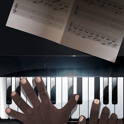 Hands Playing Piano In Top View Stock Vector | Royalty-Free | FreeImages