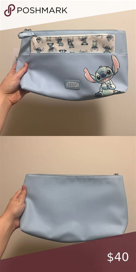 Disney Lilo And Stitch Stitch Cosmetic Travel Makeup Bag With Removable